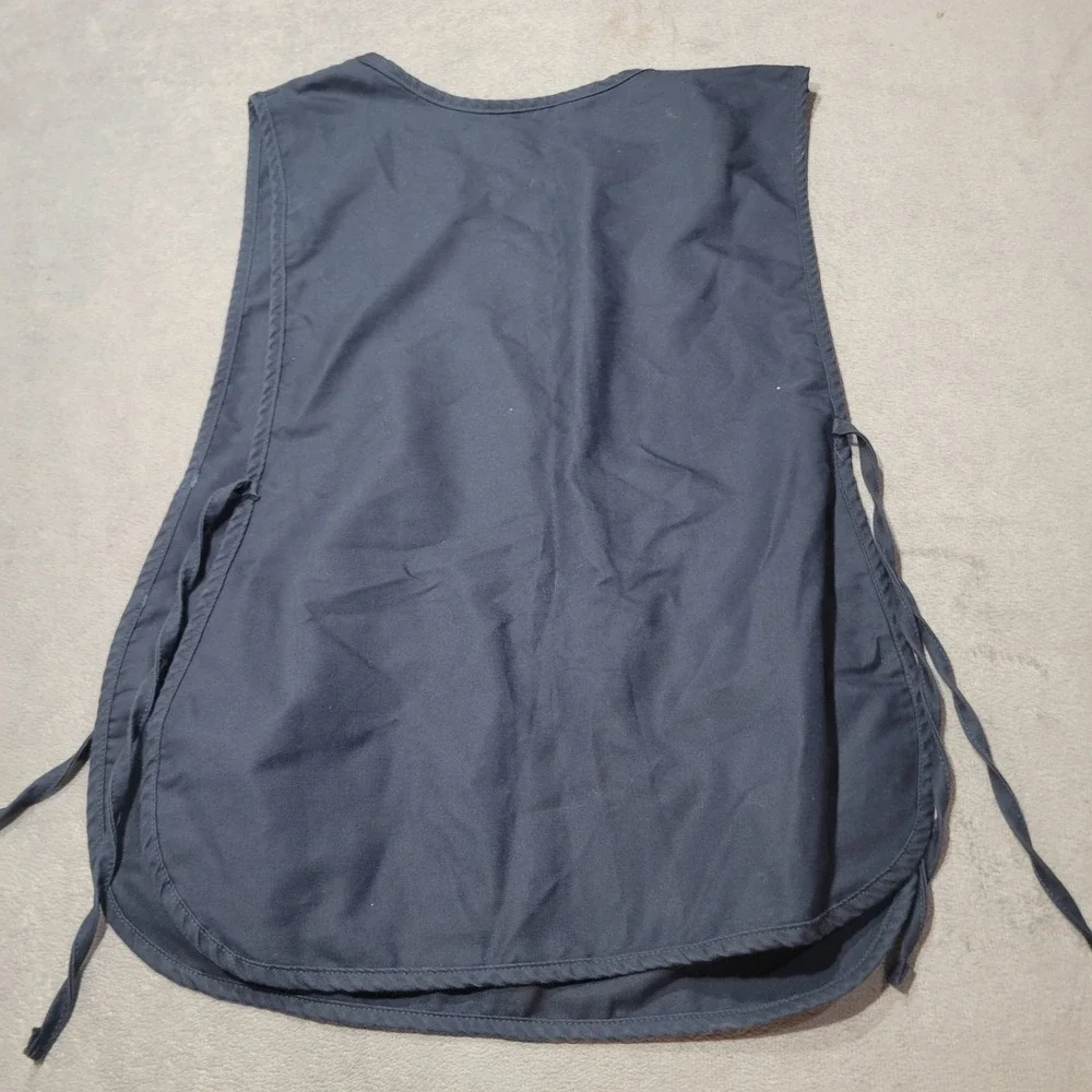Happy Chef Apron OS Navy Feed My‎ Sheep Graphic Cobbler Tabard Side Tie Pockets